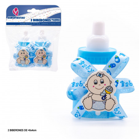 Biberão bebê frontal azul
