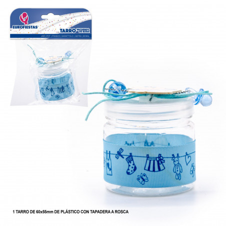 Pote de varal azul bebê