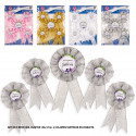 Conjunto de broches despedida de solteira flores lilás 4cs