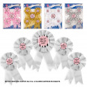 Conjunto de broches de risca preta formal 4cs