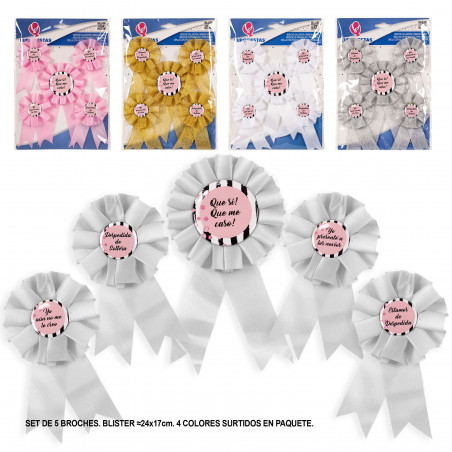Conjunto de broches de risca preta formal 4cs
