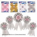 Conjunto de broches de despedida listras pretas informal 4cs