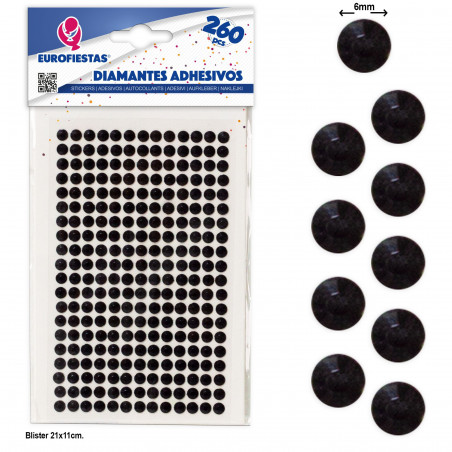 Diamantes adesivos pretos, distinção e estilo para seus artesanatos