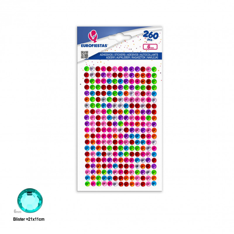 Diamantes adesivos em cores sortidas, glitter multicolorido para suas criações