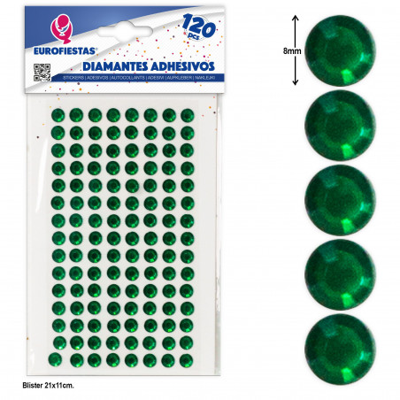 Diamantes adesivos verdes para dar vida às suas decorações