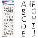 Letras adesivas pretas, conjunto de 50 para artesanato e decoração