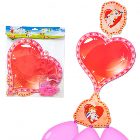Pôster de coração+balões