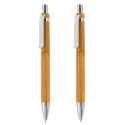 Lapiseira e caneta em conjunto de madeira com adesivos de comunhão personalizados