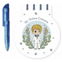 Caderno com caneta para comunhão menino