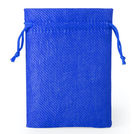 Bálsamo para os lábios apresentado em bolsa azul e adesivo para comunhão