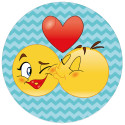 Adesivos de casamento com emoticons