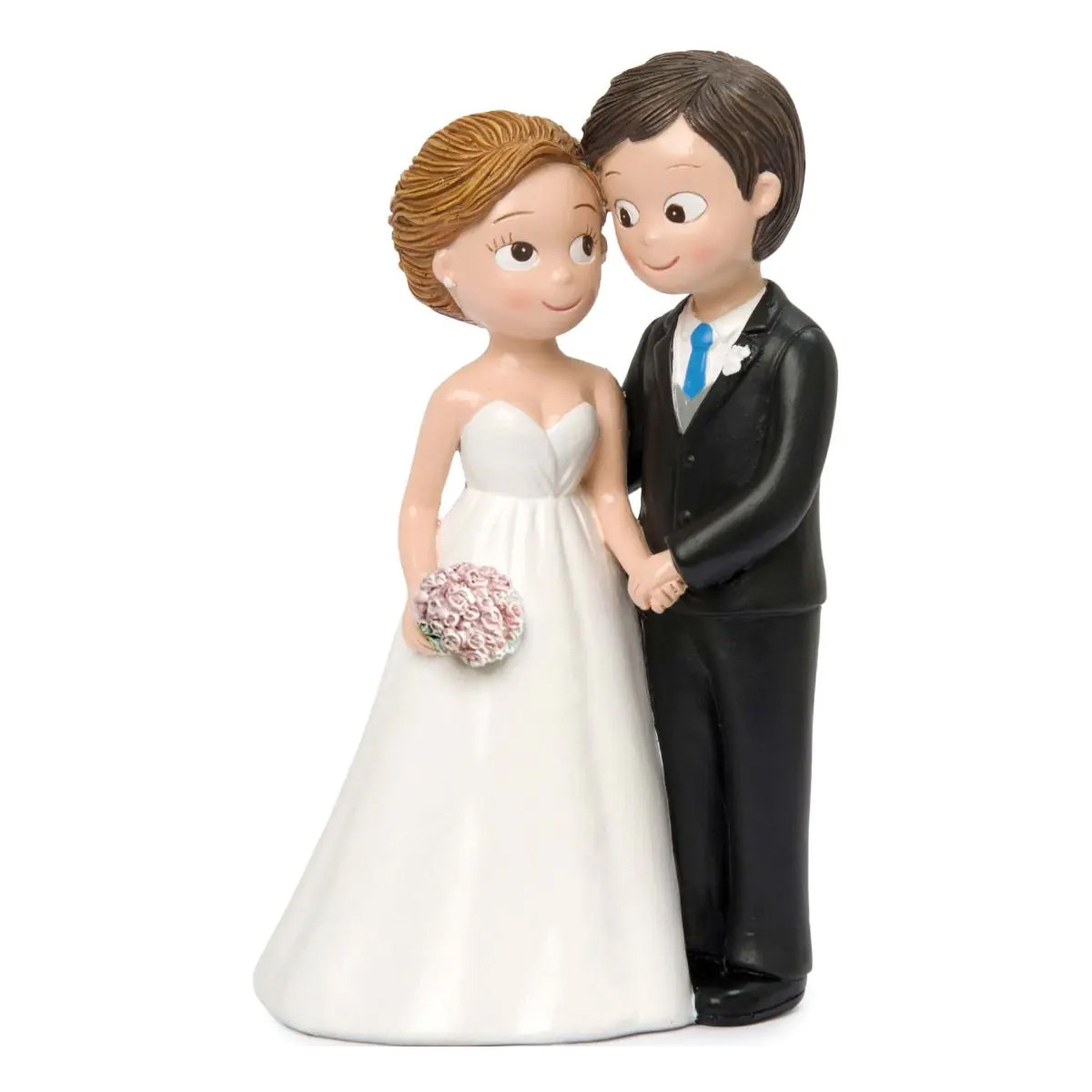 Topo de bolo de casamento com noivos apaixonados