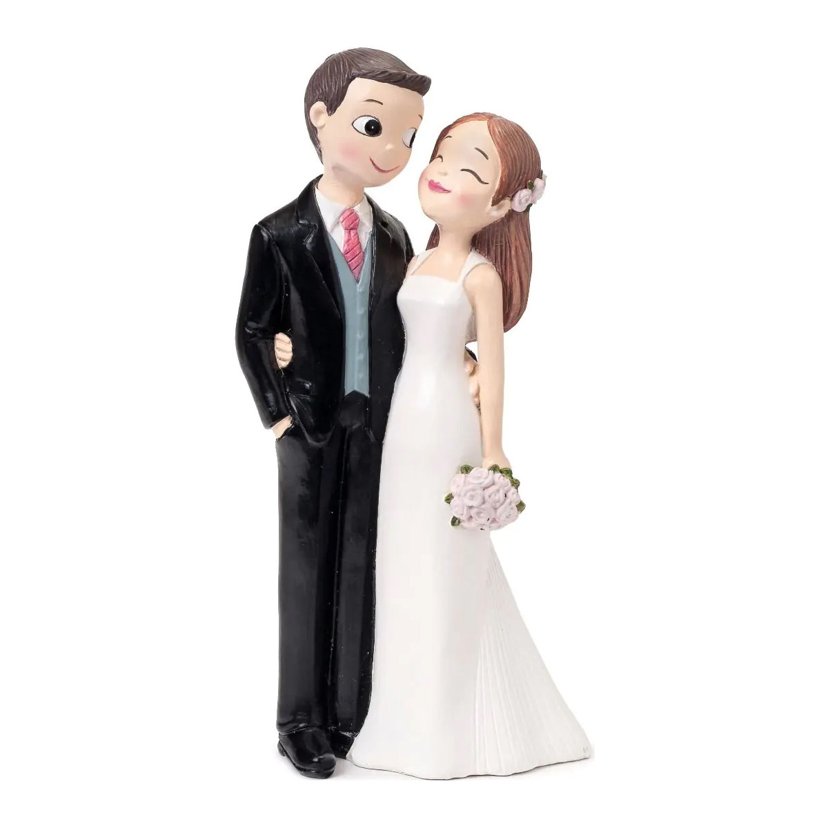 Figura amorosa do bolo de casamento dos noivos