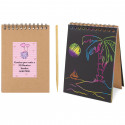 Caderno scrapy para desenhar em multicolorido para batizado de menina