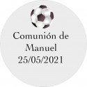 Bola de futebol antiestresse personalizada com adesivo em bolsa de cor preta