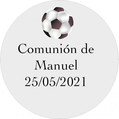 Bola de futebol antiestresse personalizada com adesivo em bolsa de cor preta