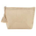 Bolsa de toalete de juta com sacola para presente