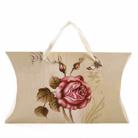 Bolsa de higiene feminina para presentear com caixa floral