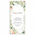 Convite alongado com flores para eventos