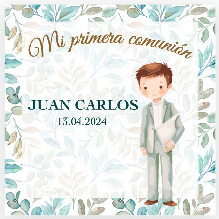 Cartão para criança minha primeira comunhão personalizada