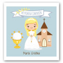 Cartão de comunhão para meninas