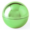 Protetor labial em formato de esfera com caixa personalizada e adesivo