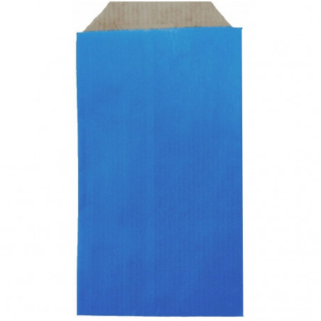 Porta cartões carteira azul apresentado em envelope e personalizado com adesivos de comunhão de menino