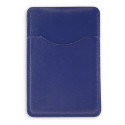 Porta cartões carteira azul apresentado em envelope e personalizado com adesivos de comunhão de menino