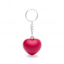 Porta chaves coração e confeitaria em saco vermelho com adesivo personalizado