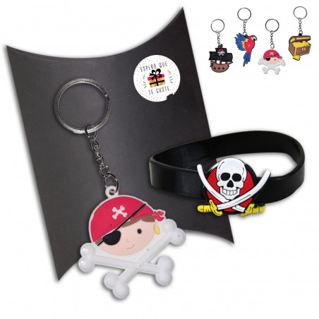 Chaveiro e pulseira de pirata presente para crianças