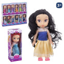 Boneca princesa em bolsa de pano com adesivo personalizado
