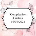Boneca princesa em bolsa de pano com adesivo personalizado