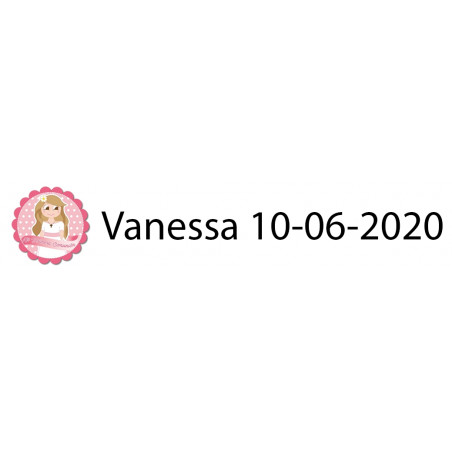 Caneta personalizada com estojo, detalhes de comunhão de menina