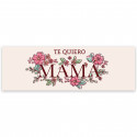 Adesivo decorativo com frase eu te amo mãe 6x2 cm