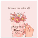 Adesivo de embrulho para presente de dia das mães quadrado 5x5