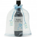 Garrafa de vinho tinto para lembrancinhas de batizado