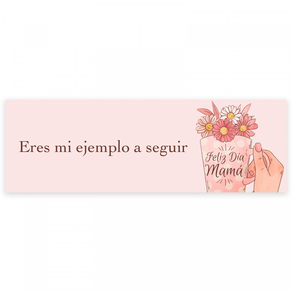 Adesivo personalizado para detalhes do Dia das Mães 6x2 cm