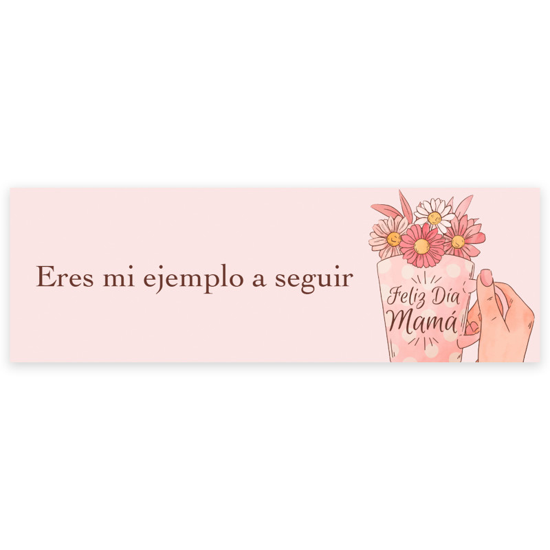 Adesivo personalizado para detalhes do Dia das Mães 6x2 cm