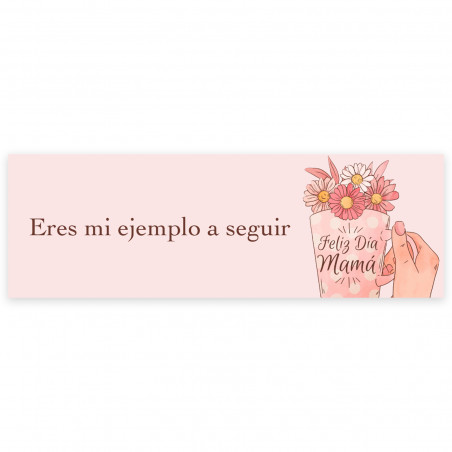 Adesivo personalizado para detalhes do Dia das Mães 6x2 cm