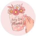 Pequeno adesivo para presentes de dia das mães 3 cm feliz dia das mães