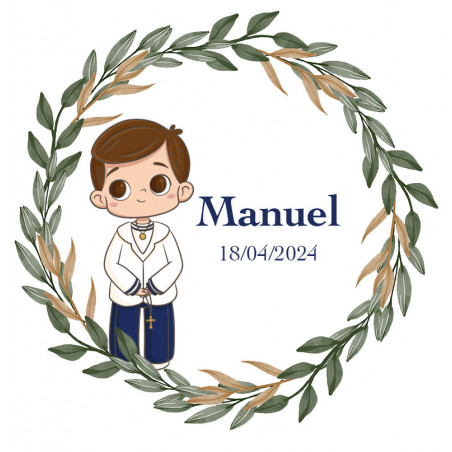 Pulseira de futebol em envelope kraft com adesivo personalizado para lembrancinhas de comunhão de menino