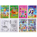 Livro de colorir com adesivos e lápis de cor para presentes infantis baratos