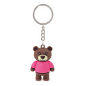 Porta-chaves em saco de pano com autocolante de baptizado personalizável para menina