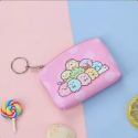 Bolsa kawaii rosa com fecho de zíper para detalhes de eventos e festas