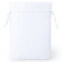 Pulseira e chaveiro unicórnio em bolsa de tecido branco com adesivo personalizado