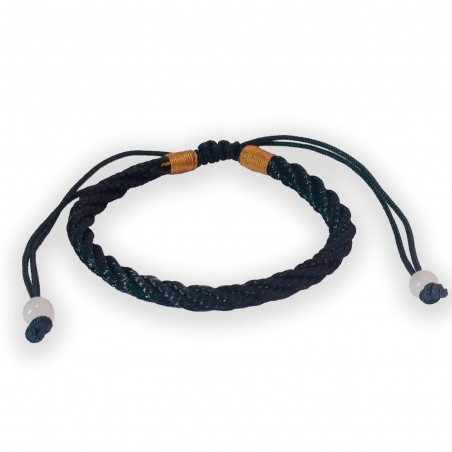 Pulseira de cordão preto ajustável