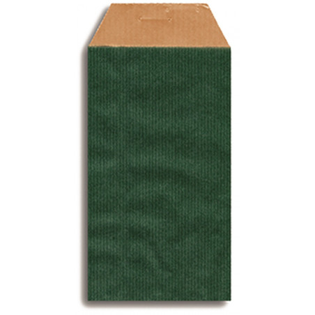 Chaveiro de madeira bicolor em envelope kraft verde com adesivo personalizado
