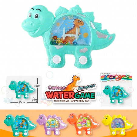 Jogo de enfiar argolas na água com formato de dinossauro