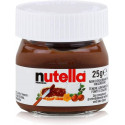 Nutella 25 gramas com tag personalizada para pendurar para lembrancinhas de casamento