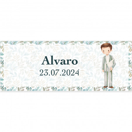 Adesivo personalizado para garrafas especiais de comunhão para meninos